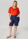 Appliqued Puff Sleeved Tee