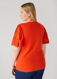 Appliqued Puff Sleeved Tee