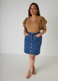 Crochet Sleeved Jersey Top