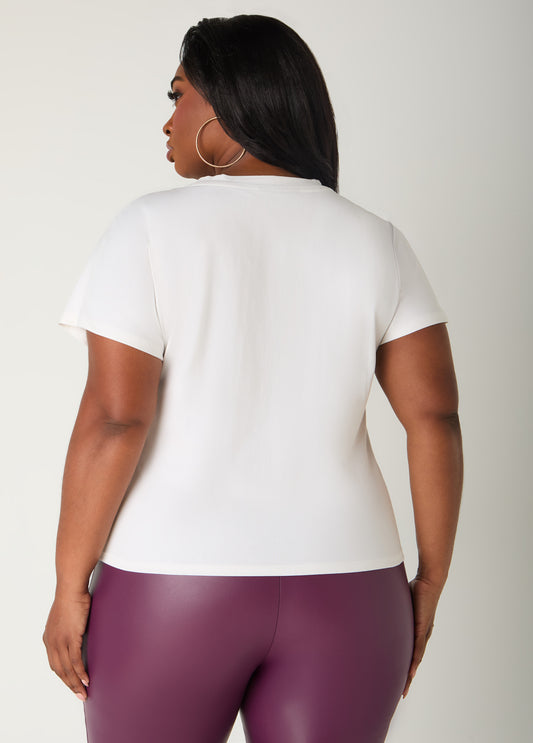 Bow Cotton Jersey Tee