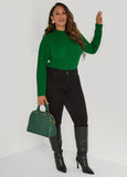 Textured Mock Neck Top