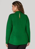 Textured Mock Neck Top