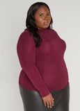 Textured Mock Neck Top