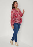 Paisley Faux Wrap Top