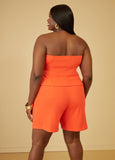 Strapless Buttoned Top