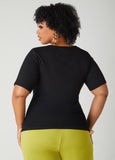 Twisted Keyhole Ribbed Top