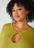 Twisted Keyhole Ribbed Top