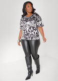 Graffiti Print Mesh Jersey