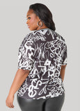 Graffiti Print Mesh Jersey