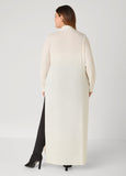Button Front Metallic Duster