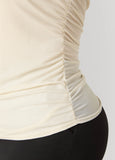 Ruched Metallic Tube Top