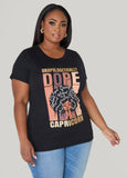Plus Size Capricorn Glittered Graphic Tee