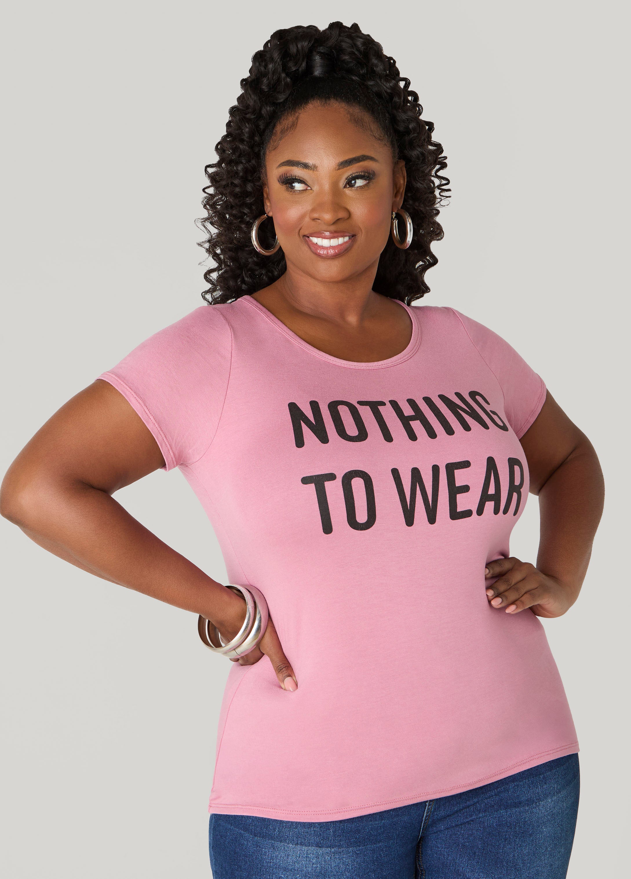 Plus Size Nothing To Wear Graphic Tee