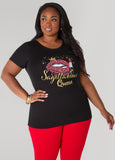 Plus Size Sagittarius Queen Graphic Tee