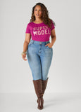 Super Model Glittered Graphic Tee