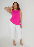 Ruched Stretch Crepe Top
