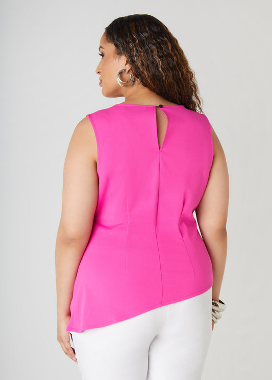 Ruched Stretch Crepe Top