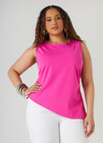 Plus Size Ruched Stretch Crepe Top