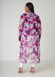 Open Front Abstract Mesh Duster