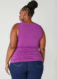 Cowl Neck Ruched Knit Top