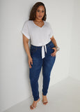 Tie Front Stretch Knit Top