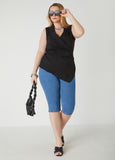 Gathered Faux Wrap Top