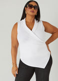 Gathered Faux Wrap Top