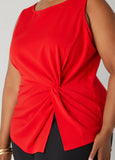 Knotted Split Front Top