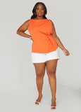 Knotted Split Front Top