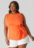 Knotted Split Front Top