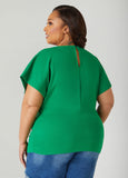 Ruched Crepe Top