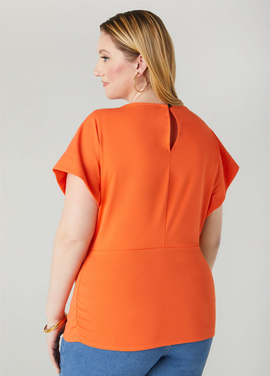 Ruched Crepe Top