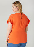 Ruched Crepe Top