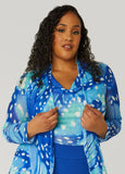 Open Front Abstract Mesh Duster