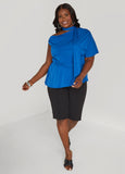 Tie Neck Peplum Top