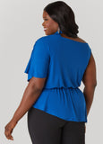 Tie Neck Peplum Top