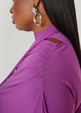 Tie Neck Peplum Top