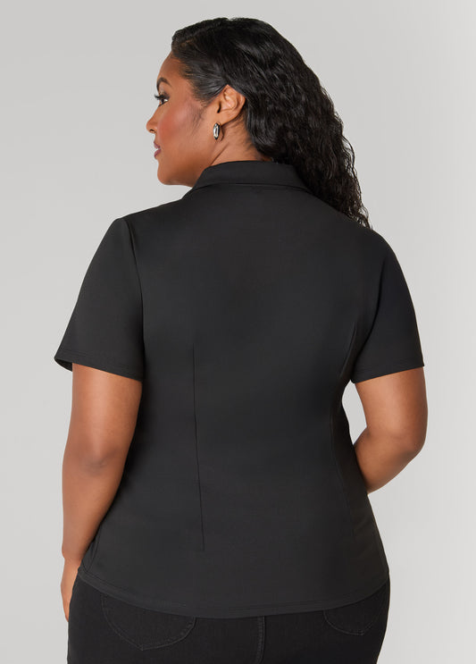 Stretch Knit Polo Shirt