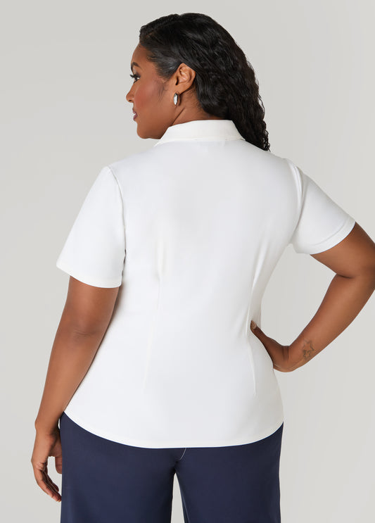 Stretch Knit Polo Shirt