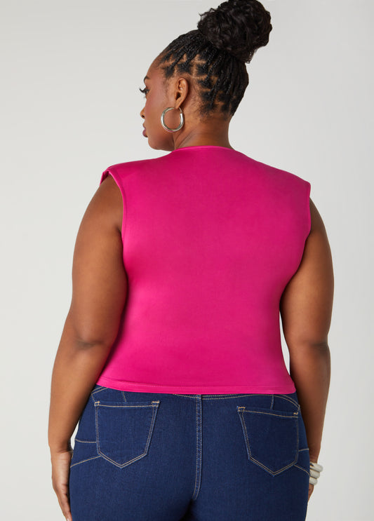 Layered Faux Wrap Top
