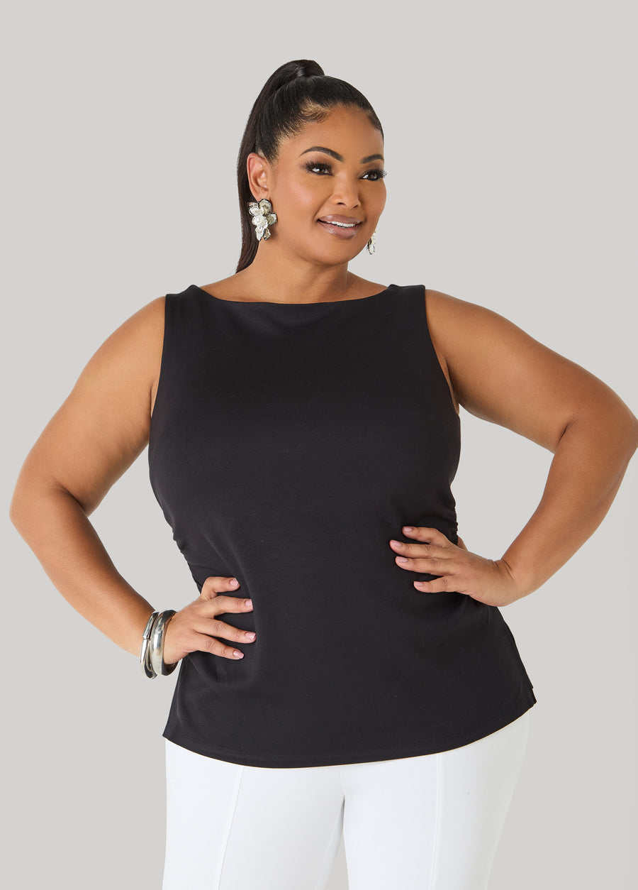 Ruched Ponte Top