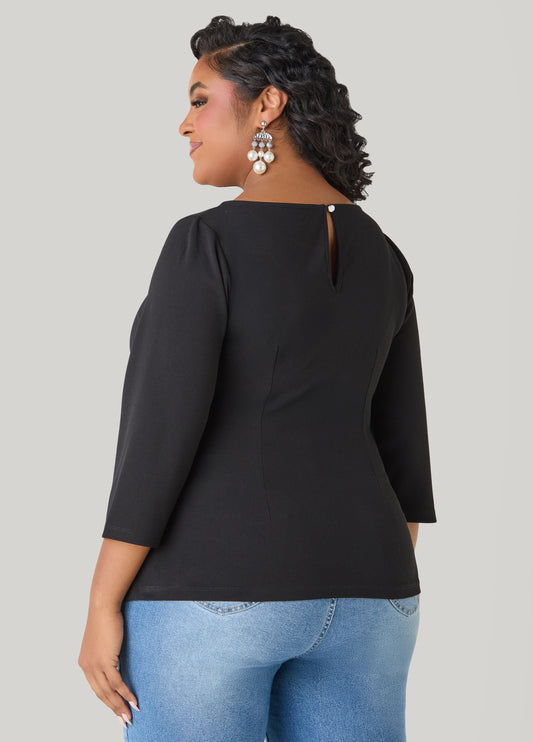 Knotted Boat Neck Top