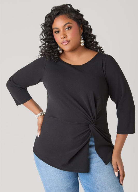 Knotted Boat Neck Top