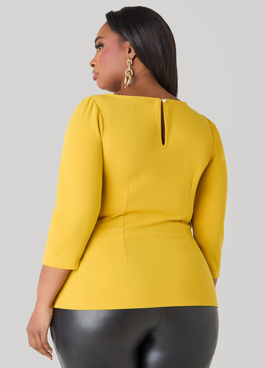 Knotted Detail Boat Neck Top