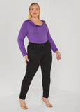Embellished Draped Knit Top