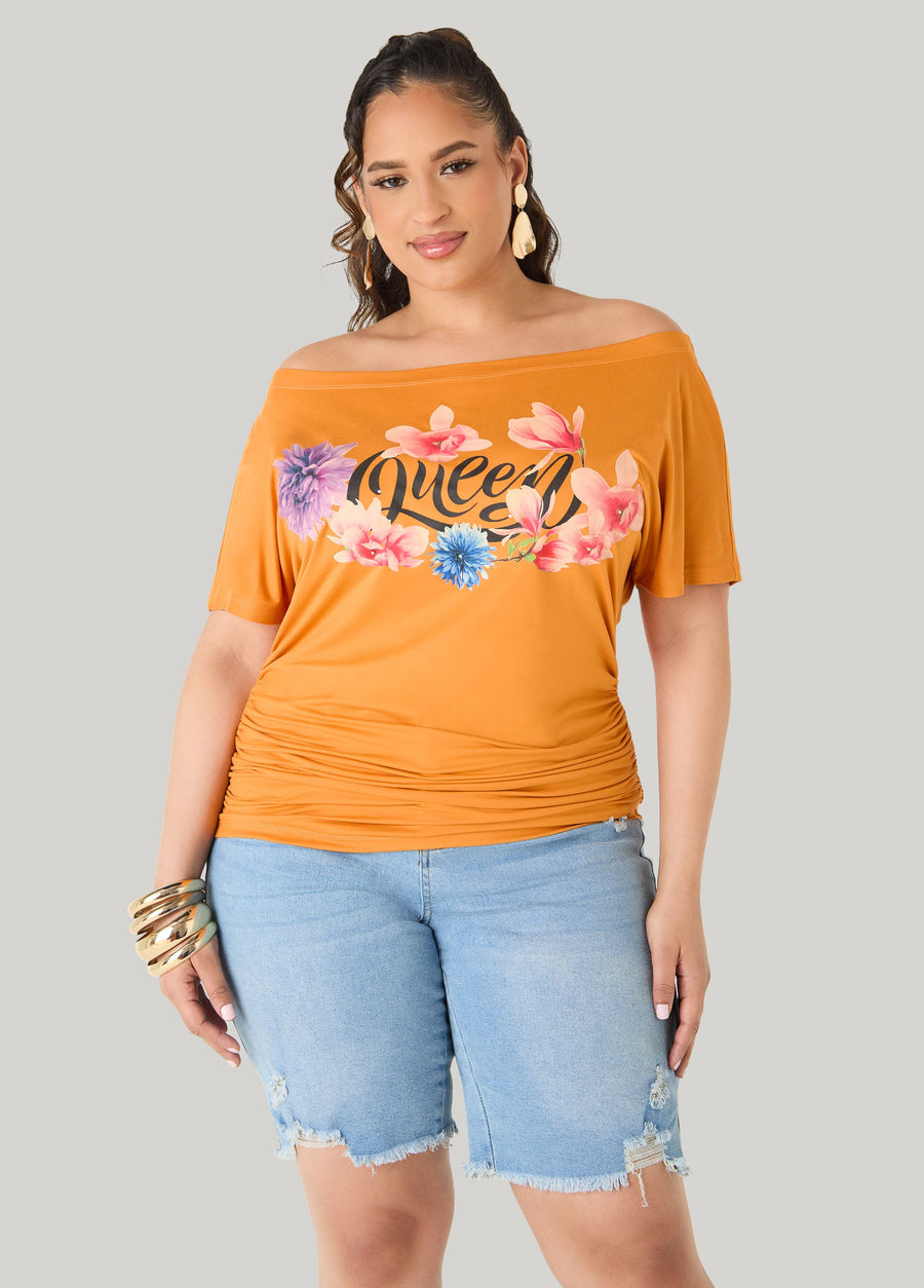 Queen Off The Shoulder Tee