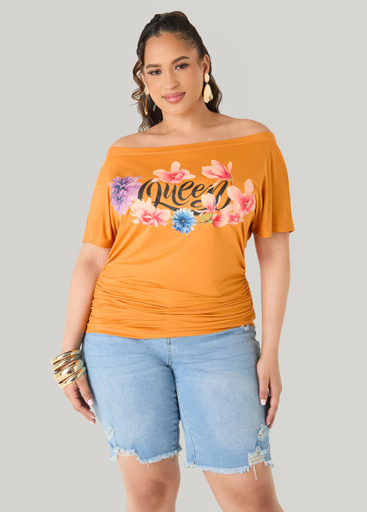 Queen Off The Shoulder Tee