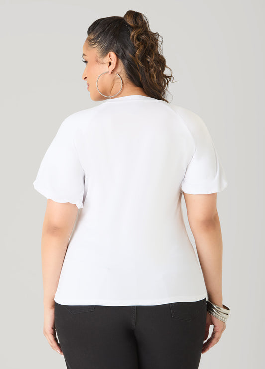 Flower Queen Puff Sleeved Tee