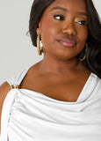 Embellished Draped Tee