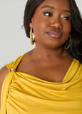 Embellished Draped Tee